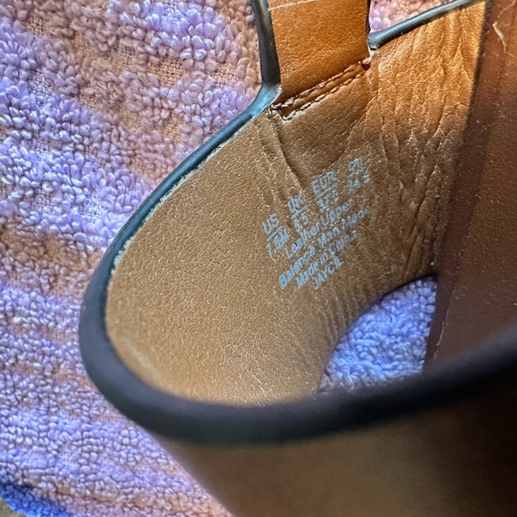 🤎 Naturalizer Leather Platform Sandals Brown Espadrille Ankle Strap 7.5 - Picture 8 of 9